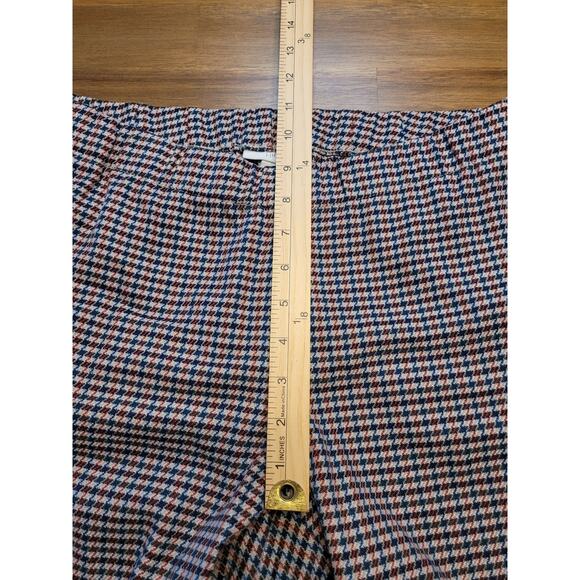 J.Jill Ponte Slim Leg Pants 12P Beige Red Blue Houndstooth EUC - Picture 7 of 13